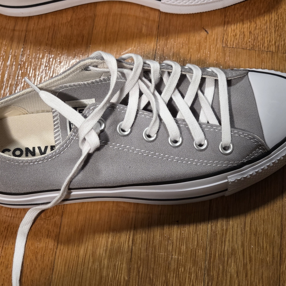 NEW Gray Converse All Star Lift Platform Low-Top Sneakers Sz 8 - Picture 5 of 6
